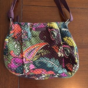 Vera Bradley Shoulder bag. 13” x 10” maroon strap. Very pretty bag
